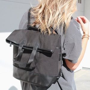beis convertible black croc backpack
